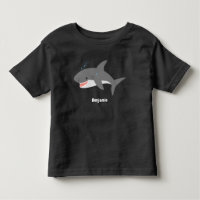 Great white shark happy cartoon illustration