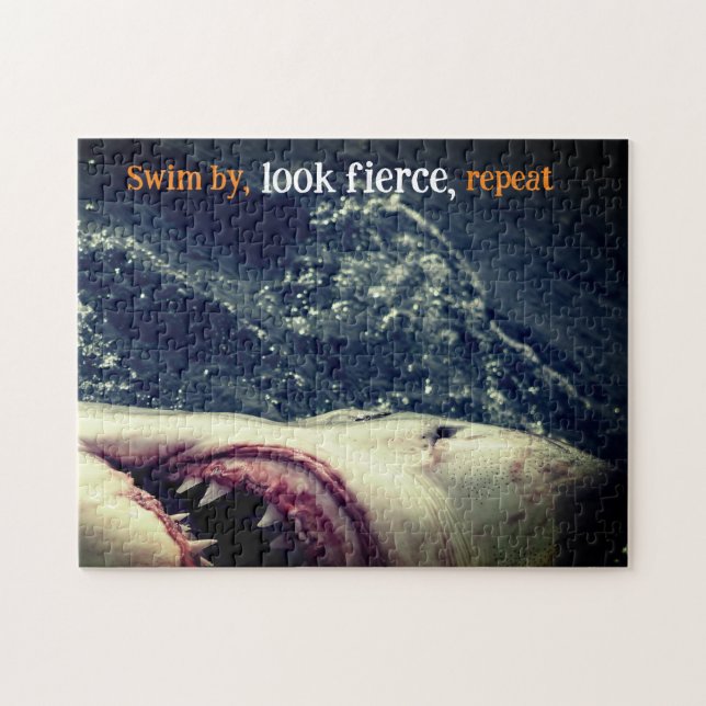 Great white shark jaws jigsaw puzzle (Horizontal)
