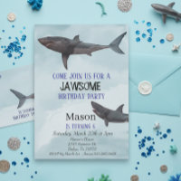 Great White Shark Jawsome Child's Birthday