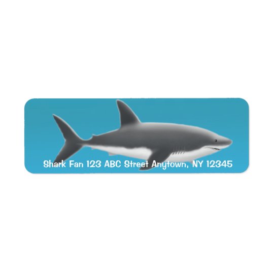 Great White Shark Label Return Address Label