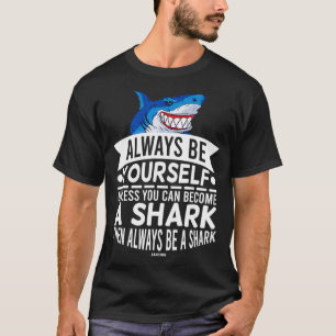 Great White Shark Marine Biology Fin T-Shirt