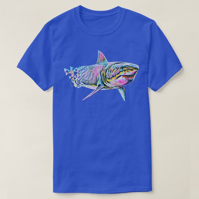 Great White Shark Motif Sharks 312  T-Shirt (Design Front)