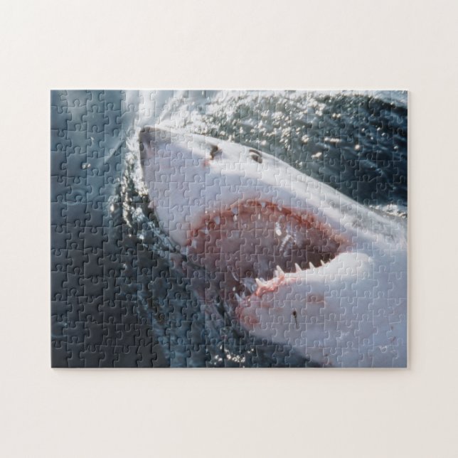 Great White Shark on sea Jigsaw Puzzle (Horizontal)
