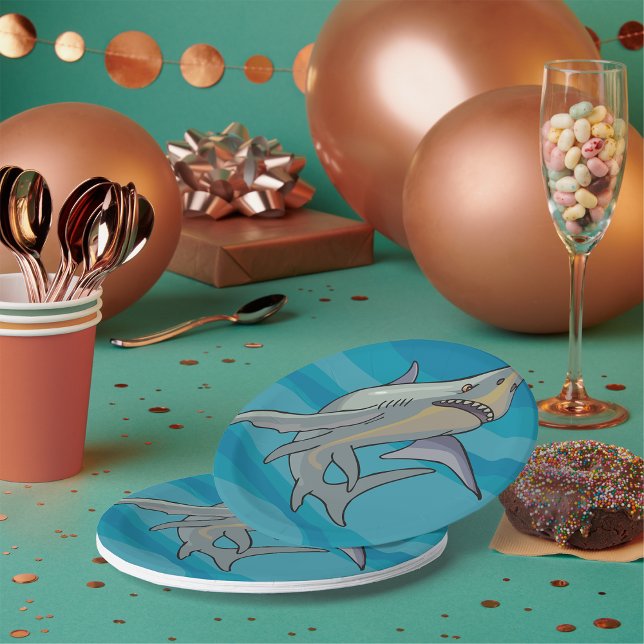 Great White Shark Paper Plate (Creator Uploaded)