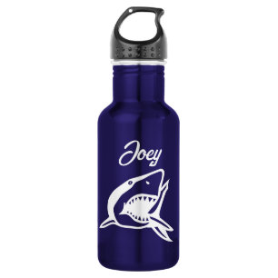 Great white shark personalised water bottle