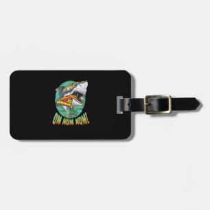Great White Shark Pizza Luggage Tag