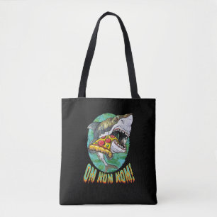 Great White Shark Pizza Tote Bag
