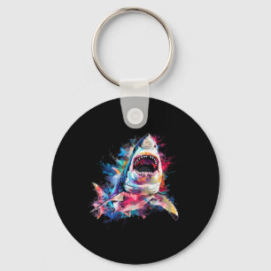 Great White Shark Scuby Diving Fishing Shark Lover Key Ring