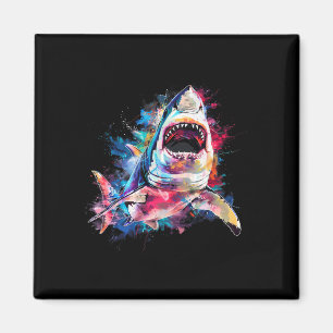 Great White Shark Scuby Diving Fishing Shark Lover Magnet