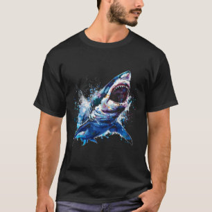 Great White Shark Scuby Diving Fishing Shark Lover T-Shirt