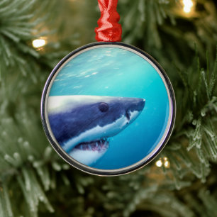 Great White Shark South Africa Metal Ornament