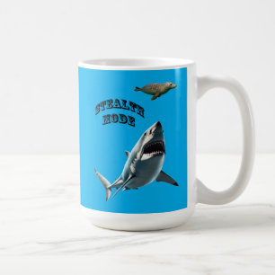 Great White Shark Stalking a Seal Underwater URM Coffee Mug
