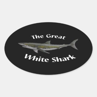 great white shark sticker