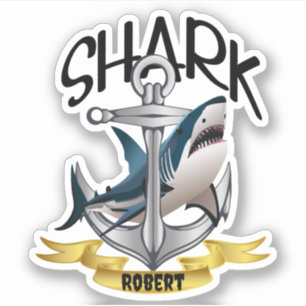 Great White Shark Swimming Through Anchor
