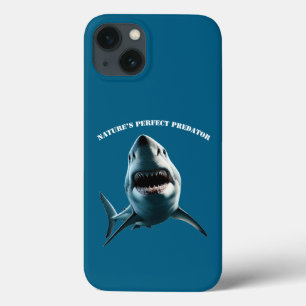 Great White Shark Underwater with Open Mouth URM iPhone 13 Case
