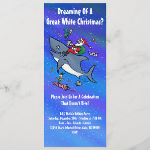 Great White Xmas Party Invitations