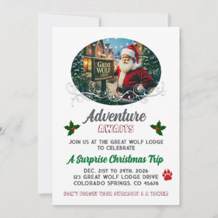 Great Wolf Lodge Christmas Surprise Trip Invite
