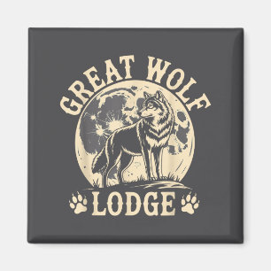 Great Wolf Lodge Howling Wolf Full Moon Nature Sce Magnet
