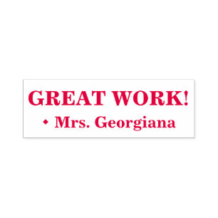 "GREAT WORK!" Assignment Marking Rubber Stamp