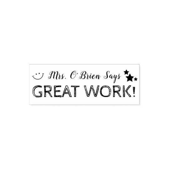 Great Work | Personalised Teachers Self-inking Stamp