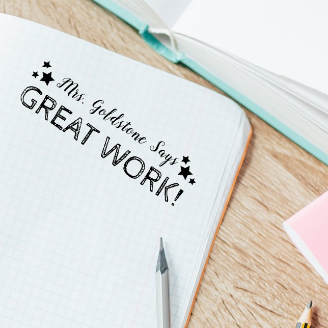 Great Work | Personalised Teachers Self-inking Stamp (Creator Uploaded)