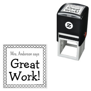 Great Work Teacher's Personalised Classroom  Self-inking Stamp