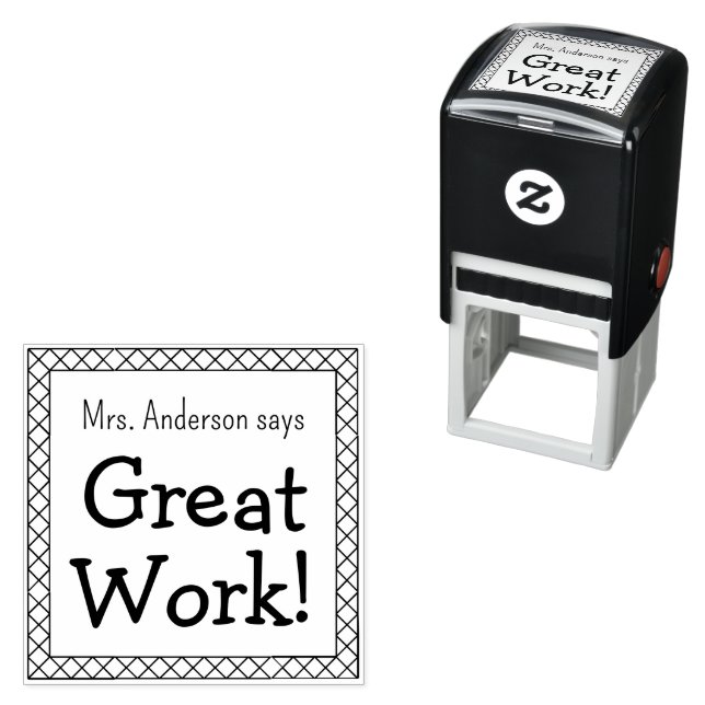 Great Work Teacher's Personalised Classroom  Self-inking Stamp (In Situ)