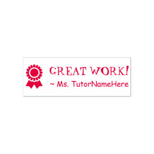 "GREAT WORK!" Tutor Rubber Stamp
