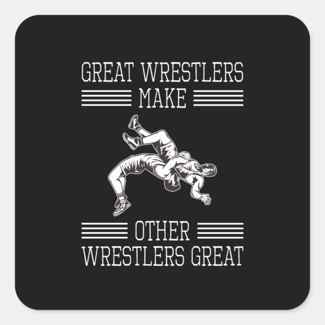 Great Wrestlers Martial Art Wrestling Training Square Sticker (Front)