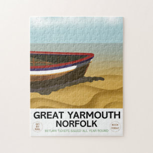 Great Yarmouth Norfolk Vintage travel poster Jigsaw Puzzle