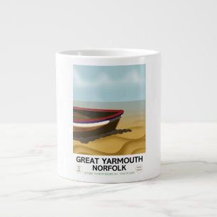 Great Yarmouth Norfolk Vintage travel poster Large Coffee Mug