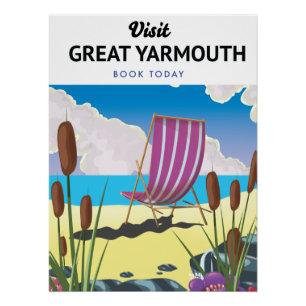 Great Yarmouth seaside travel poster. Poster