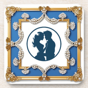 Great your own Luxury Golden Frame Coaster