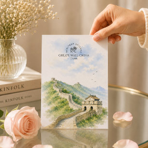 Greate Wall China Architecture Landscape Travel Postcard