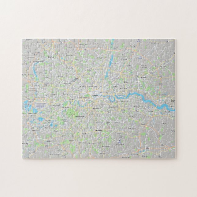 Greater London, England Map Jigsaw Puzzle (Horizontal)