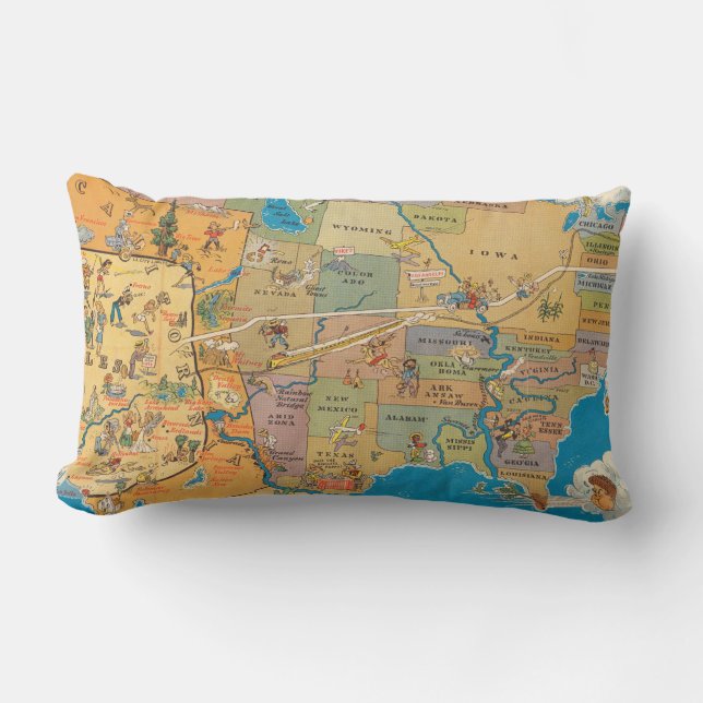 "Greater!" Los Angeles and the United States Lumbar Cushion (Front)