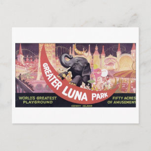 Greater Luna Park Coney Island Postcard