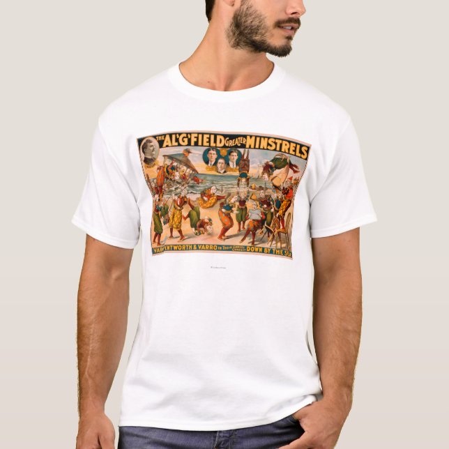 Greater Minstrels - Bunch of Clowns at the Beach T-Shirt (Front)