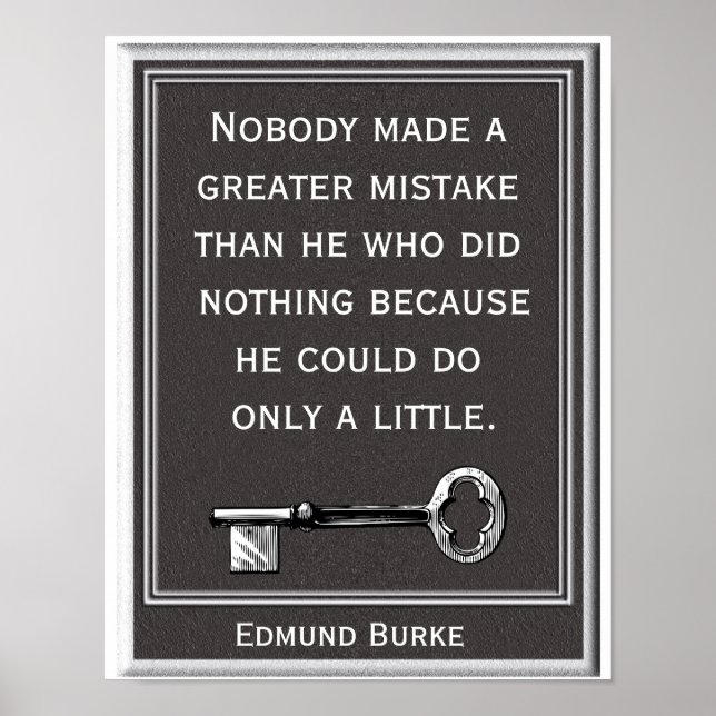 Greater Mistake - Edmund Burke quote - art print (Front)