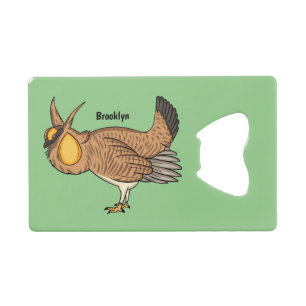Greater prairie chicken cartoon illustration