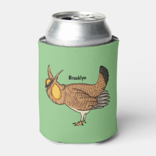 Greater prairie chicken cartoon illustration can cooler