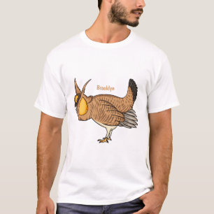 Greater prairie chicken cartoon illustration T-Shirt