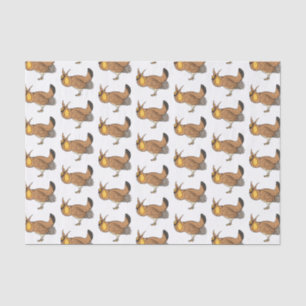 Greater prairie chicken cartoon illustration  tissue paper
