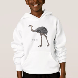 Greater rhea bird cartoon illustration