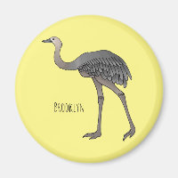 Greater rhea bird cartoon illustration