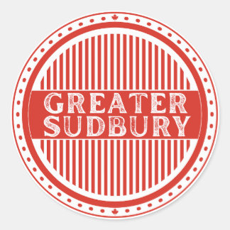 Greater Sudbury City Emblem – Canadian Identity Classic Round Sticker