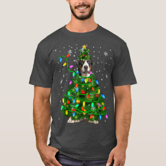Greater Swiss Mountain Christmas Tree Xmas Lights  T-Shirt
