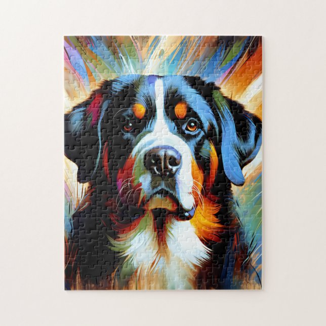 Greater Swiss Mountain Dog Acrylic Print Jigsaw Puzzle (Vertical)