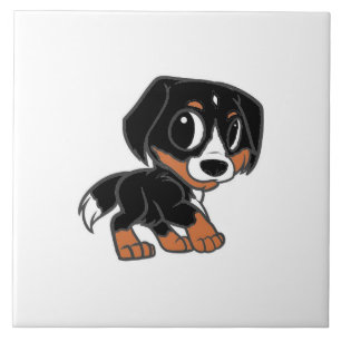 greater swiss mountain dog cartoon ceramic tile