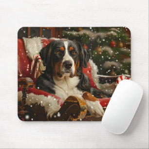 Greater Swiss Mountain Dog Christmas Festive Mouse Pad